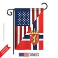 thumbnail image 2 of Breeze Decor BD-FS-G-108386-IP-BO-DS02-US US Norway Friendship Flag - s of the World - Everyday US Friendship Impressions Decorative Vertical Garden Flag - 13 x 18.5 in., 2 of 4