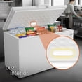 thumbnail image 3 of White Westinghouse  Congelador 14 pies |380 L  Acero blanco  Control dual de temperatura  Condensador interno Canastilla interior  Manija exterior  Cerradura llave  Luz interior  Ruedas, 3 of 9