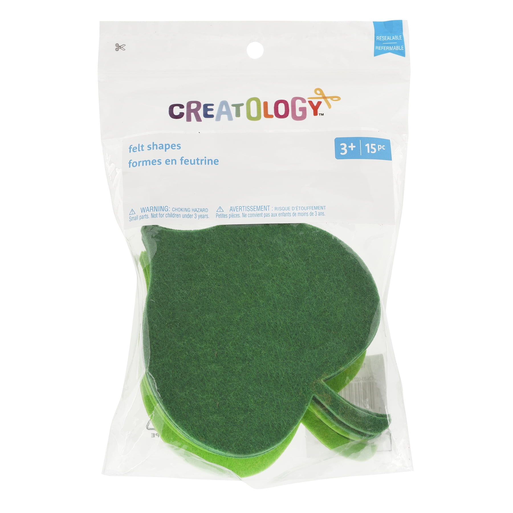 Green Leaf Felt Shapes by Creatology – Assorted Pre-Cut Polyester Felt Leaves in Two Shades for Kids’ Crafts & DIY Projects - 12 Pack