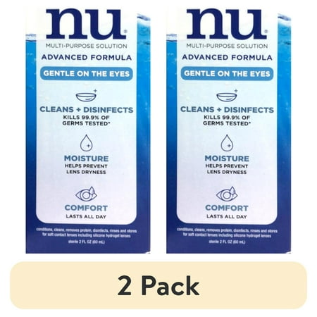 (2 pack) Renu Contact solution, Advanced Triple Disinfectant Formula 2 fl oz