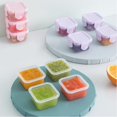 thumbnail image 4 of Small Food Storage Containers,Plastic Containers with Leakproof Lids,Small Condiment Sauce Containers with Clamping,Airtight Freezer Storage,Reusable Square Meal Prep Container,(White), 4 of 8