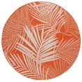 thumbnail image 2 of SAFAVIEH Beach House Declan Botanical Indoor/Outdoor Area Rug, Orange/Ivory, 6'7" x 6'7" Round, 2 of 16