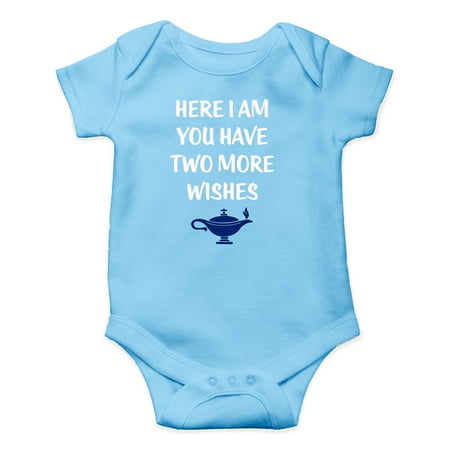 

Here I Am You Have Two More Wishes - Genie in The Lamp - Cute One-Piece Infant Baby Bodysuit