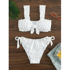 Bikini de 3 piezas, traje de baño para mujer, traje de baño femenino, ropa de playa con volantes, traje de baño, conjunto de Bikini, falda, Bikini Sarong