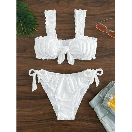 Boho Flower Bikini Set Women S Floral Print Blue Patterned Bathers Bohemian Style Halter Neck Strap Swimsuit Bathing Set