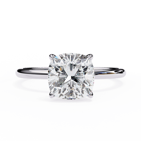 2.65 CT Cushion Cut IGI Certified Lab Created Diamond With 4 Prong Wedding Ring, Lab Grown Diamond, Wedding Anniversary Gift Ring For Women