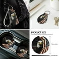 thumbnail image 7 of XYZCANDO Bald Eagle Flag Car Coasters Trash Can Lipstick Cover Handbrake Cover Fender Cover Keychain Seat Belt Cover Armrest Cover Steering Wheel Cover Car Cushion Cover Fashion, 7 of 7