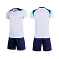 thumbnail image 2 of Kids' Active 5-15Y 2 Piece Soccer Set, Short Sleeve Tee & Elastic Shorts, Outdoor Training Outfit White 9-10 Years, 2 of 5