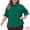 Green, variant on DARING DIVA Women's Plus Office Pleated Short Puff Sleeves Mock Neck Top 3X Black