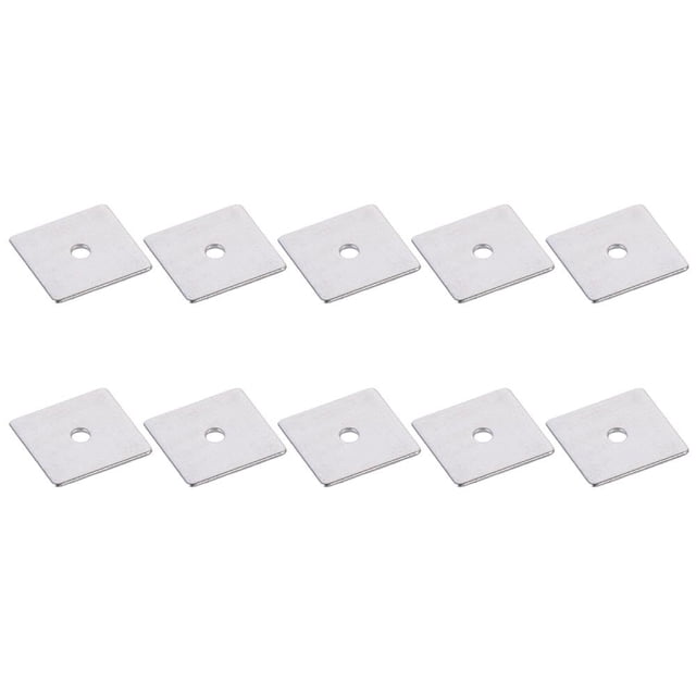 Yazoeia Rondelle Carrée, 10 Pcs M3 M4 M5 M6 M8 304 Acier Inoxydable Rondelles de Plaque Carrée Coussin Plat Joint d'Espacement pour Fixation de Matériel (M3x20x20x1) CJC912-193004