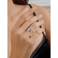 thumbnail image 3 of PROSTEEL Women Birthstone Rings 925 Sterling Silver Adjustable Open Band Ring September Sapphire Heart Jewelry Gift for Mom Wife Daughter, 3 of 8