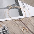thumbnail image 3 of collier Superpos Pendentif Double Coin Pour Femme Et Fille, 3 of 5