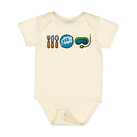 

Inktastic Diving Eat Sleep Scuba Mask Gift Baby Boy or Baby Girl Bodysuit