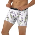thumbnail image 3 of Cauagu Lavender Flowers Print Men's Boxer Briefs, Funny & Cute Underwear Elastic Waistband Briefs Ideal Gift for Men,1-Pack, 3 of 7