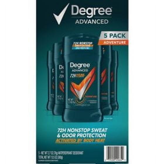 Degree for Men Advanced Protection Antiperspirant, Adventure, 2.7 oz., 5 count.pack of 2