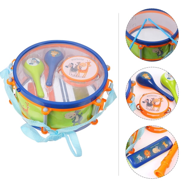 OULII 1 Set Musical Instruments Toys Plastic Assorted Color Hand Eye Ear Brain Coordination Indoor Use