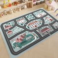 thumbnail image 3 of RLESO Room Mat 40*60Cm Home Carpet Parking Lot Climbing Mat Non-Slip Backing Fabric Car Track Rug Kids Road Map Rug for Play Area Or Bedroom Decor, 3 of 7