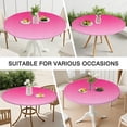thumbnail image 7 of Pink Gradient Leopard Print Round Fitted Tablecloth with Elastic Edge,Dining Table Cover Waterproof,Outdoor Round Tablecloth for Camping,Dining,Indoor and Outdoor, 7 of 7