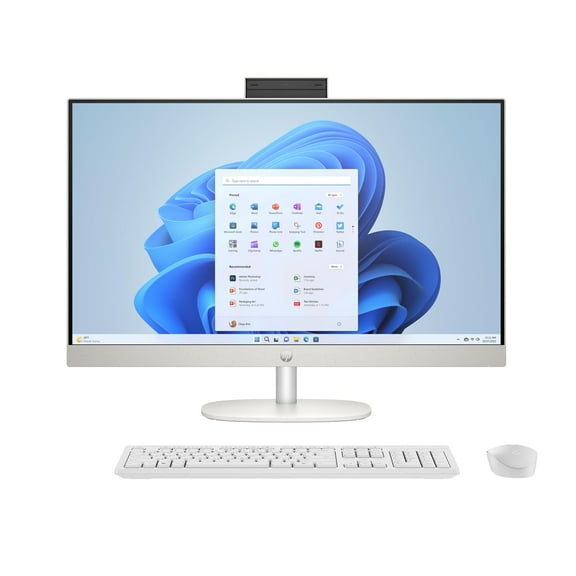 HP 27 inch All-in-One Desktop PC, FHD Display, AMD Ryzen 5 7520U, 8 GB RAM, 512 GB SSD, AMD Radeon Graphics, Windows 11 Home, 27-cr0060 (2023)