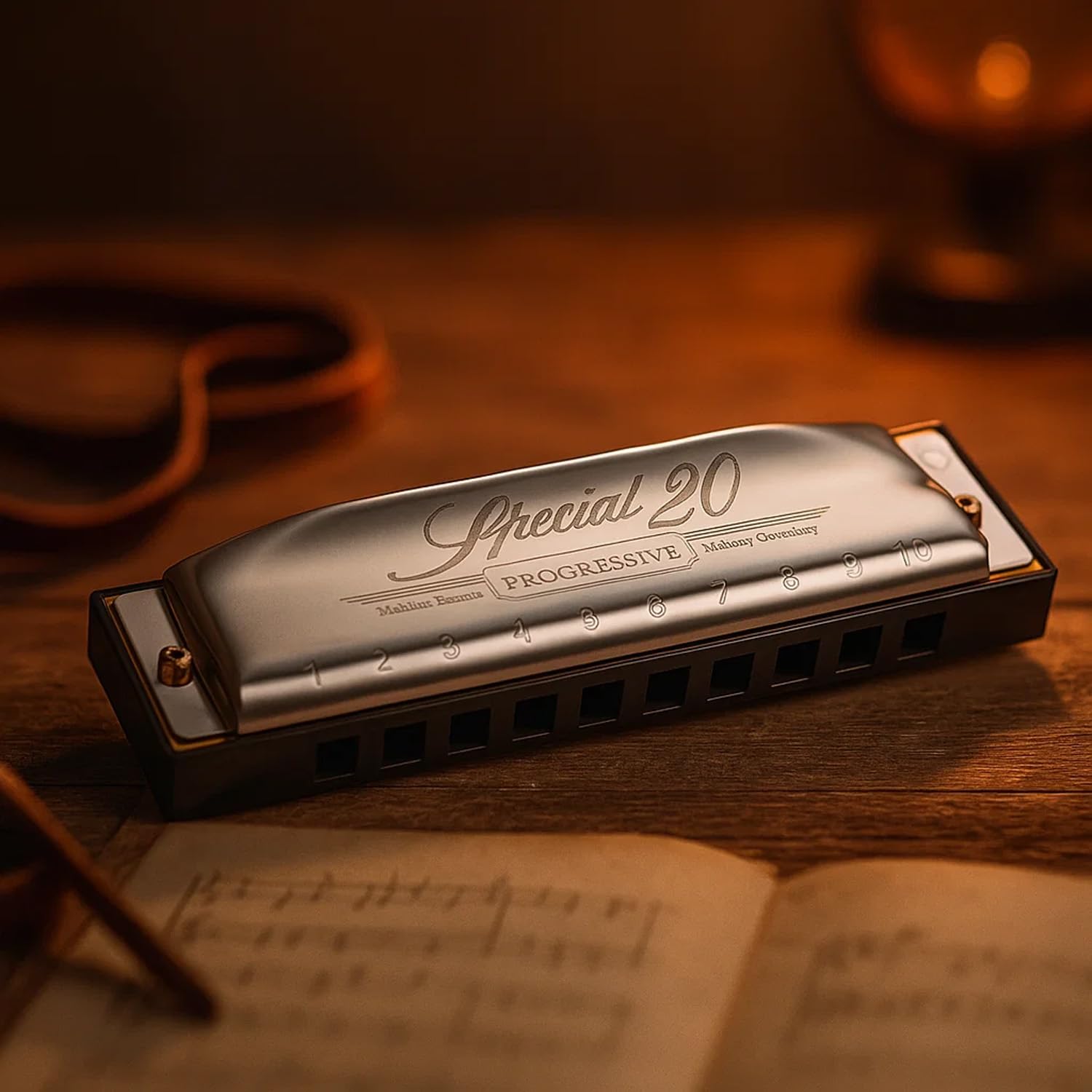 Hohner Special 20 Country Tuned Harmonica - Key of C Bundle with Case, Pouch, and Austin Bazaar Polishing Cloth