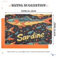 thumbnail image 6 of Yayeee Doormat for Indoor Entrance 32" x 20" Non Slippery Floor Rug, Black Sardines Pattern, 6 of 8