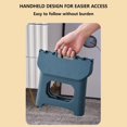 thumbnail image 3 of FYBTO Home Folding Step Stool, Foot Stool with 8.26 Inch Height, Handy Laundry Folding Step Stool, Lightweight Plastic Foldable Step Stool for Kids, Kitchen, Bathroom & Living Room (Blue)-0628, 3 of 5