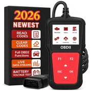 OBD2 Scanner Diagnostic Tool, Check Engine Code Reader with Battery Voltage Test, Live Data, I/M Readiness for 1996+ Vehicles
