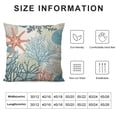 thumbnail image 5 of Nawypu  Nautical Coastal Throw Pillow Covers Beach Themed Ocean Seashell Coral Starfish Couch Decorative Pillow Cases Outdoor Sofa Cushion Cover for Bedroom Living Room, Blue, 5 of 5