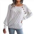 thumbnail image 2 of Suéteres Casuales de Punto con Estampado de Leopardo para Mujer, Suéteres de Larga con Cuello Redondo S, 2 of 9