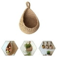 thumbnail image 4 of Hanging Fruit Basket For Kitchen-Bohemian Style Wall Hanging Basket-Hand-Woven Hanger Drop-Shaped Household Fruit, Vegetable, Potato And Onion Storage Basket, 4 of 11
