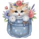 thumbnail image 1 of 5D DIY Taladro Parcial Con Forma Especial Gato en El Bolsillo 30x30cm, 1 of 9