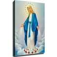 thumbnail image 2 of Our Lady Immaculate Conception of Mary Virgin Mary Catholic Mother Madonna Religious Poster Canvas Wall Art Home Wall Decor Bedroom Aesthetic Art Prints Posters Decorations (24x36inch Framed), 2 of 10
