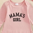 thumbnail image 4 of mgoYE Infant Baby Girl Fall Outfit Sweatshirt Romper Daddy's Girl Long Sleeve Jumpsuit Newborn Clothes(Watermelon Red,3-6 Months), 4 of 7