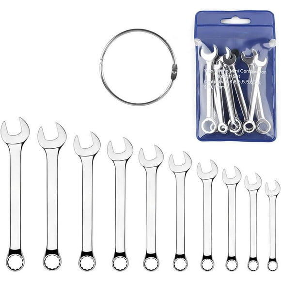 shiyou-Mini Wrench Set Open End Wrench Combination Wrench Small Wrench Set, Metric and SAE (MET)