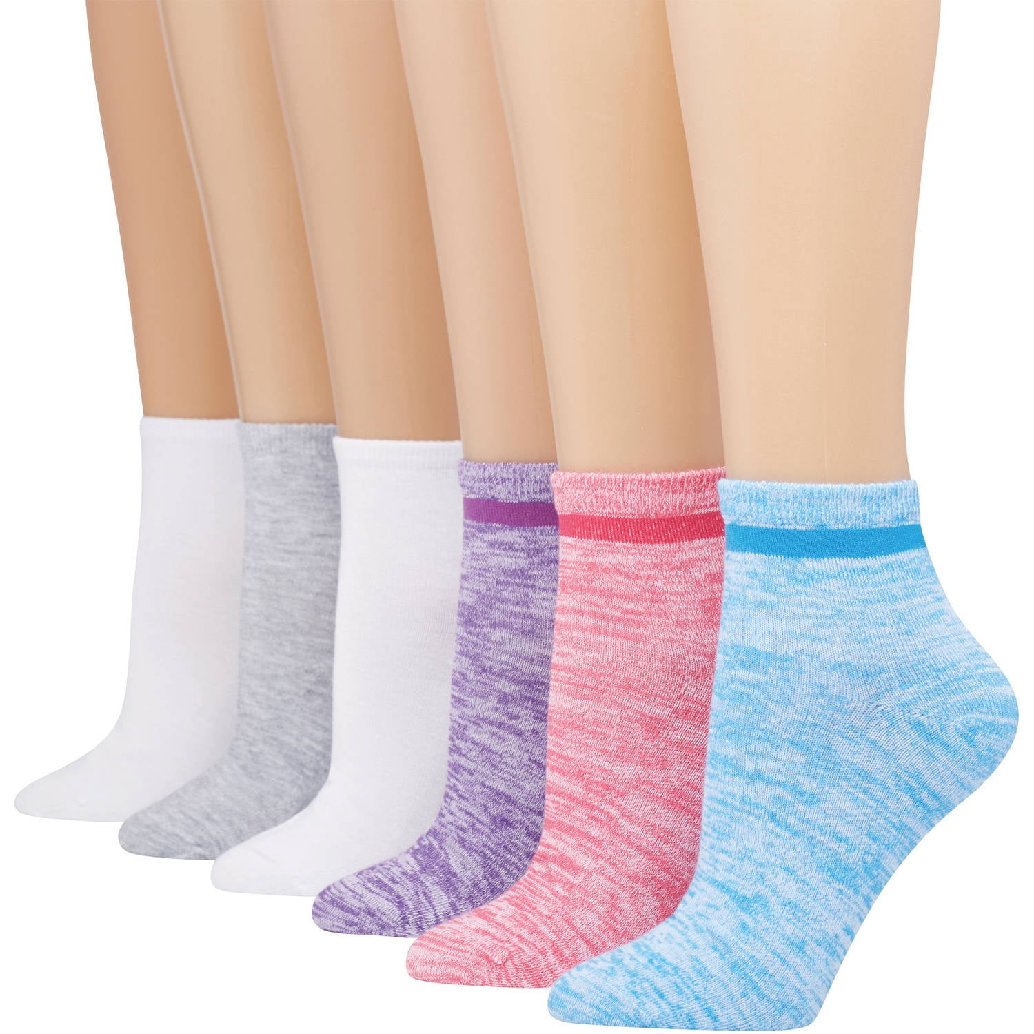 Women s Comfortblend Lightweight Ankle Socks 6 Pack Walmart 