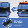 thumbnail image 3 of Spinner Luggage 21 Inch Hardside Expandable Suitcase Travel Carry On Luggage with 360° Swivel Wheels and Height Adjustable Handle, Blue, 3 of 14
