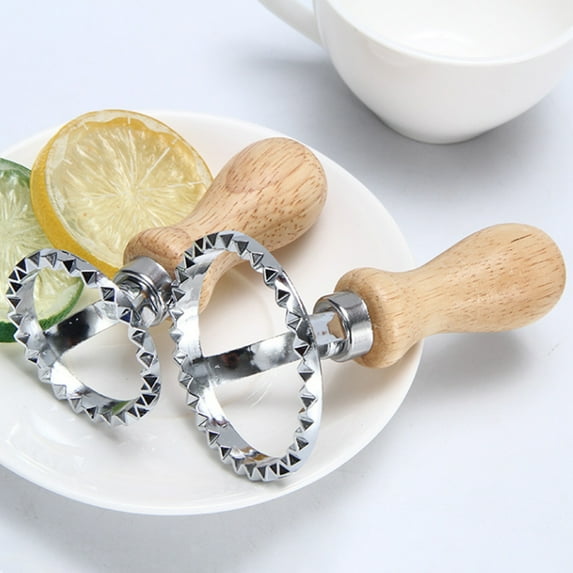 Multi-Function Dumpling Edge Mold- Sturdy Fluted Edge Zinc Alloy Dumpling Ravioli Cutter Stamp, Kitchen