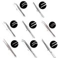 thumbnail image 3 of Stainless Steel Tweezer 12.5/14/16/18 for cm Tweezers Non-Slip Straight Tweezers & Angled Tweezers Professional Tweezers, 3 of 3