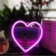 thumbnail image 1 of 1 pieza de luz de neón LED con forma de corazón de amor rosa, luz nocturna de pared con letrero de neón, regalo de Navidad, estudios, fiestas, bares, Navidad, habitaciones para niños, salas de estar, 1 of 3