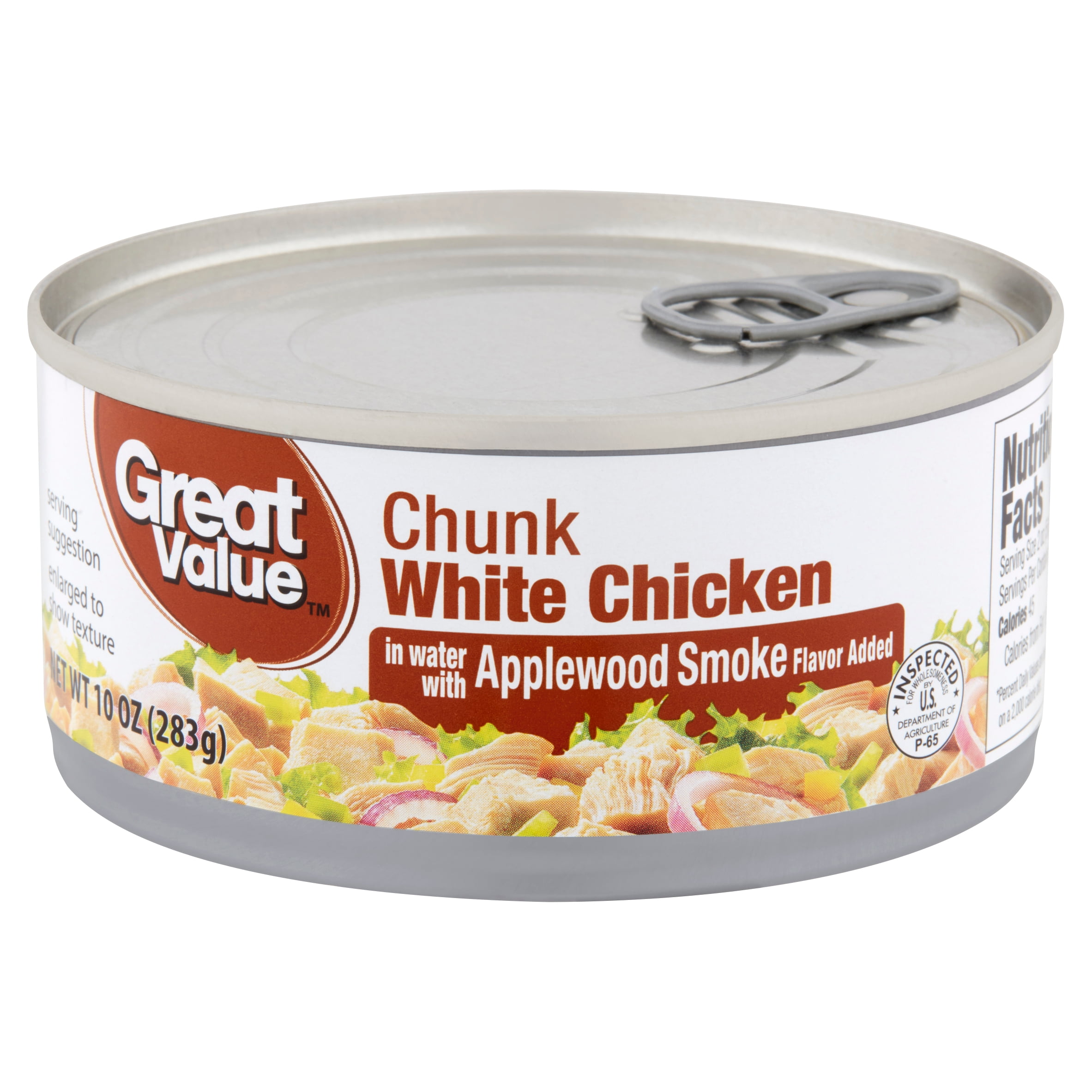 Great Value Chunk White Chicken in Water, 10 oz