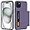 Gray Purple, variant on for iPhone 15 Case with Card Holder Heavy Duty Dual Layer Shockproof iPhone 15 Wallet Case Hidden Card Slot Slim Phone Case for iPhone 15 (Pink)