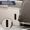 thumbnail image 4 of ijuicy Queen Size Murphy Bed Cabinet with Built-in Charging Station and Storage Drawer, Solid Wood Cabinet Bed Queen Size with Mattress, Murphy Cube Chest Bed for Guest Room, Home, Office- White, 4 of 7