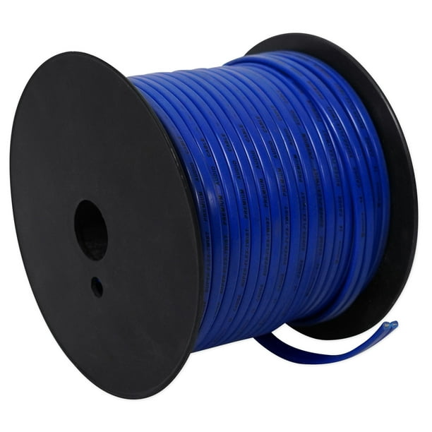 Rockville R14G125MSBL Blue 100 Foot Spool Marine/Boat Waterproof 14 AWG Speaker Wire Walmart