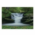 thumbnail image 1 of Waterfall Cutting Board, Dream Like Image of Trees and Flowers in Forest Mother Nature, Decorative Tempered Glass Cutting and Serving Board, Small Size, Green White, by Ambesonne, 1 of 1