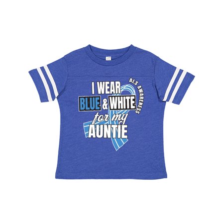 

Inktastic I Wear Blue and White For My Auntie ALS Awareness Gift Toddler Boy or Toddler Girl T-Shirt