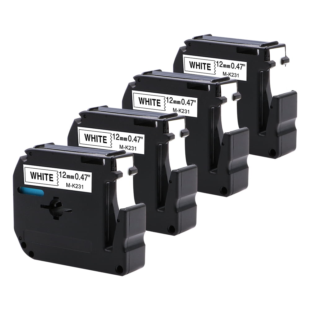 UNISTAR 4 PCS Label Printer Ribbons Tape Compatible for Brother P touch