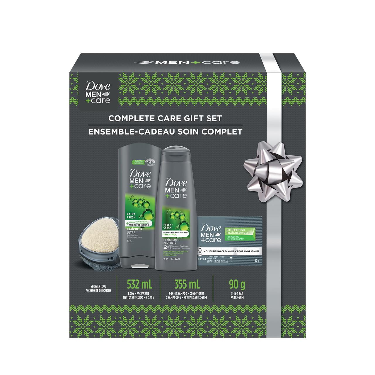 Dove Men+Care Gift Set for Men with 2-in-1 Shampoo + Conditioner