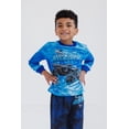 thumbnail image 2 of Conjunto de pijama Monster Jam Megalodon para niños pequeños, teñido con efecto anudado, 4 años, 2 of 7