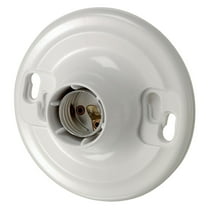 Leviton 8829-CW4 Porcelain Keyless Incandescent Ceiling Light Socket One-Piece 1pk
