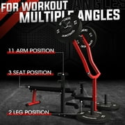 Syedee Chest Press Machine, 1250LBS Capacity with Independent Converging Arms, Adjustable Flat Incline Fitness Bench for Home Gym